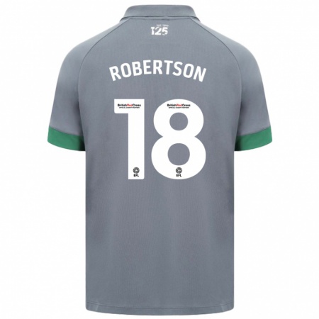 Kandiny Niño Camiseta Alex Robertson #18 Gris Oscuro 2ª Equipación 2024/25 La Camisa Chile