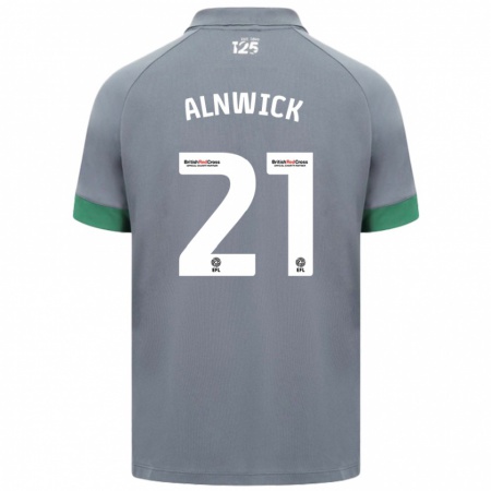 Kandiny Niño Camiseta Jak Alnwick #21 Gris Oscuro 2ª Equipación 2024/25 La Camisa Chile