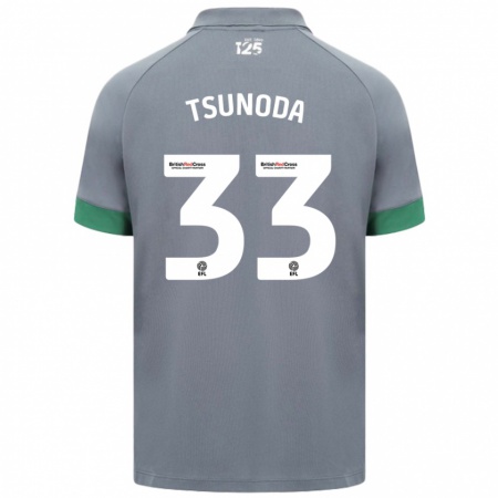 Kandiny Niño Camiseta Ryotaro Tsunoda #33 Gris Oscuro 2ª Equipación 2024/25 La Camisa Chile