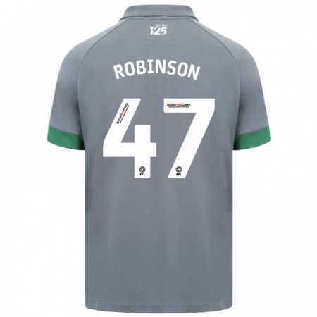 Kandiny Niño Camiseta Callum Robinson #47 Gris Oscuro 2ª Equipación 2024/25 La Camisa Chile