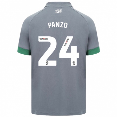 Kandiny Niño Camiseta Jonathan Panzo #24 Gris Oscuro 2ª Equipación 2024/25 La Camisa Chile