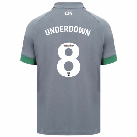 Kandiny Niño Camiseta Kanisha Underdown #8 Gris Oscuro 2ª Equipación 2024/25 La Camisa Chile