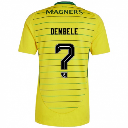 Kandiny Niño Camiseta Hassan Dembele #0 Amarillo 2ª Equipación 2024/25 La Camisa Chile