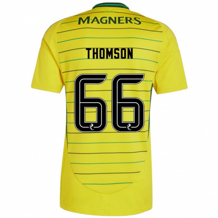 Kandiny Niño Camiseta Corey Thomson #66 Amarillo 2ª Equipación 2024/25 La Camisa Chile