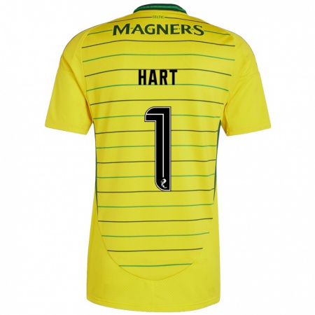 Kandiny Niño Camiseta Joe Hart #1 Amarillo 2ª Equipación 2024/25 La Camisa Chile