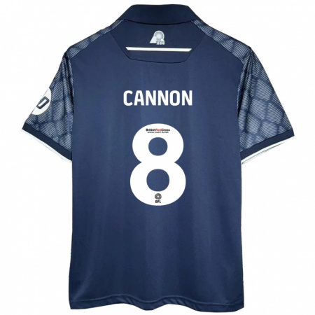 Kandiny Niño Camiseta Andy Cannon #8 Negro 2ª Equipación 2024/25 La Camisa Chile