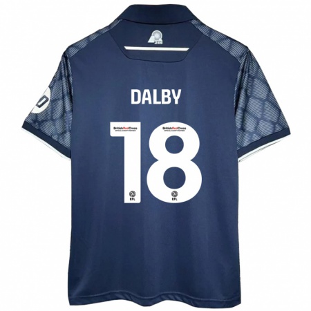 Kandiny Niño Camiseta Sam Dalby #18 Negro 2ª Equipación 2024/25 La Camisa Chile