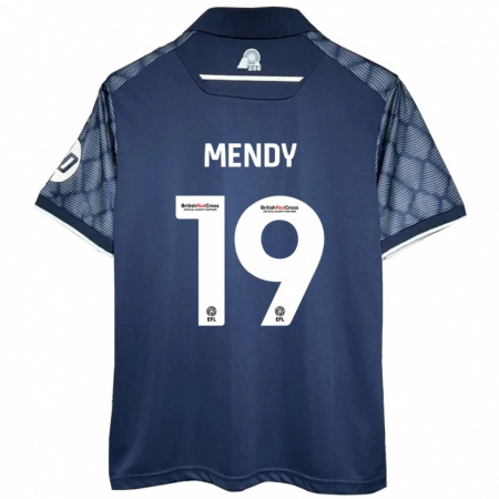 Kandiny Niño Camiseta Jacob Mendy #19 Negro 2ª Equipación 2024/25 La Camisa Chile