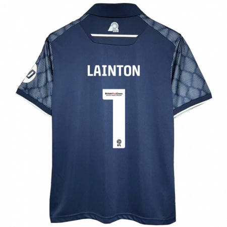 Kandiny Niño Camiseta Rob Lainton #1 Negro 2ª Equipación 2024/25 La Camisa Chile