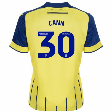 Kandiny Niño Camiseta Ted Cann #30 Amarillo Azul 2ª Equipación 2024/25 La Camisa Chile