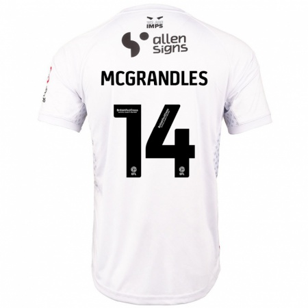 Kandiny Niño Camiseta Conor Mcgrandles #14 Rojo Blanco 2ª Equipación 2024/25 La Camisa Chile