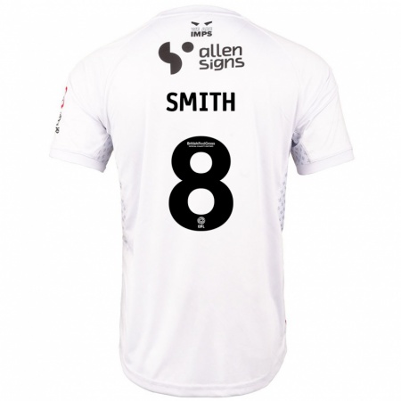 Kandiny Niño Camiseta Alistair Smith #8 Rojo Blanco 2ª Equipación 2024/25 La Camisa Chile