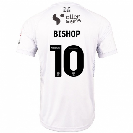 Kandiny Niño Camiseta Teddy Bishop #10 Rojo Blanco 2ª Equipación 2024/25 La Camisa Chile