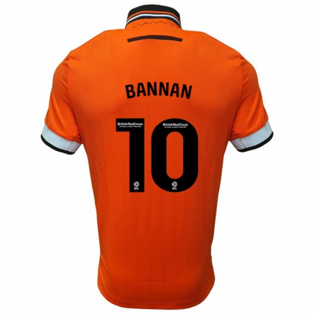 Kandiny Niño Camiseta Barry Bannan #10 Naranja Blanco 2ª Equipación 2024/25 La Camisa Chile