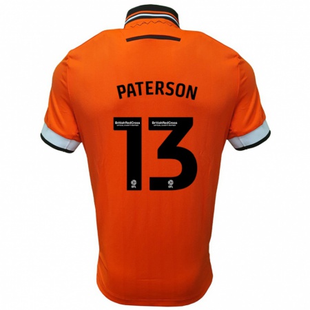 Kandiny Niño Camiseta Callum Paterson #13 Naranja Blanco 2ª Equipación 2024/25 La Camisa Chile