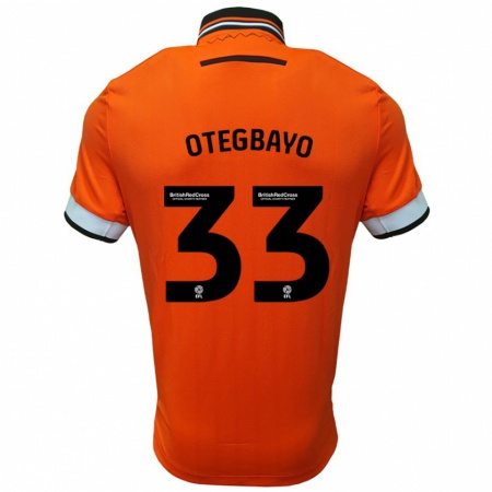 Kandiny Niño Camiseta Gabriel Otegbayo #33 Naranja Blanco 2ª Equipación 2024/25 La Camisa Chile