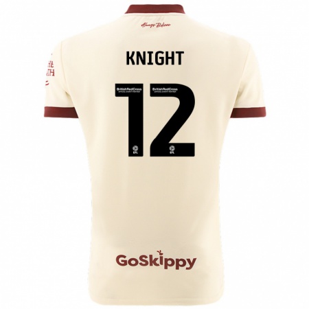 Kandiny Niño Camiseta Jason Knight #12 Crema Blanco 2ª Equipación 2024/25 La Camisa Chile