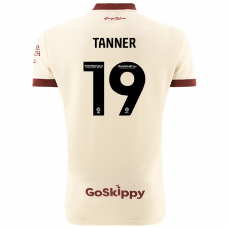 Kandiny Niño Camiseta George Tanner #19 Crema Blanco 2ª Equipación 2024/25 La Camisa Chile