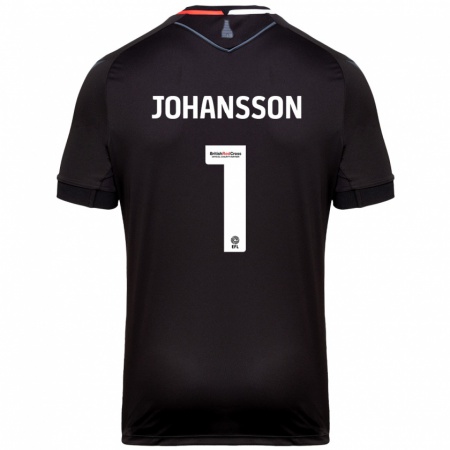 Kandiny Niño Camiseta Viktor Johansson #1 Negro 2ª Equipación 2024/25 La Camisa Chile