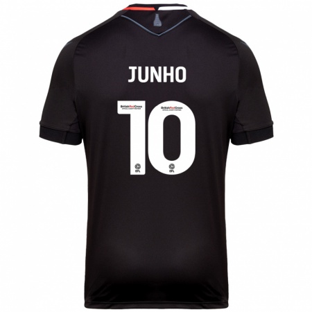 Kandiny Niño Camiseta Jun-Ho Bae #10 Negro 2ª Equipación 2024/25 La Camisa Chile