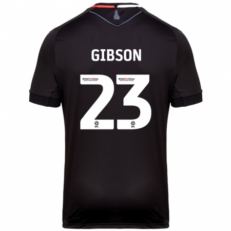 Kandiny Niño Camiseta Ben Gibson #23 Negro 2ª Equipación 2024/25 La Camisa Chile