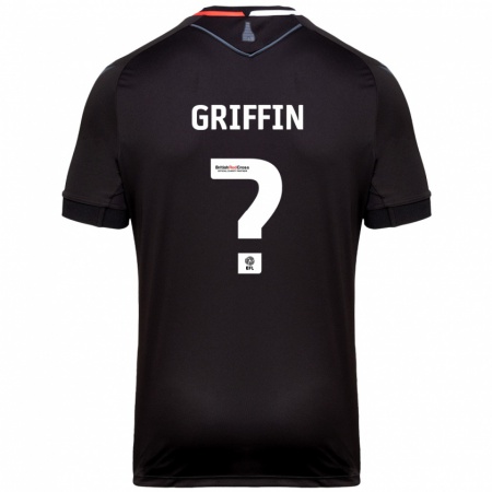 Kandiny Niño Camiseta Jake Griffin #0 Negro 2ª Equipación 2024/25 La Camisa Chile