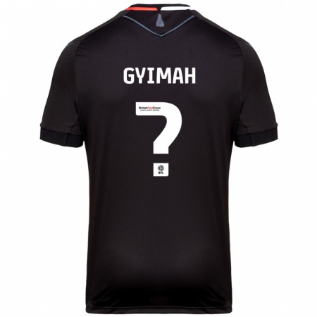 Kandiny Niño Camiseta Francis Gyimah #0 Negro 2ª Equipación 2024/25 La Camisa Chile