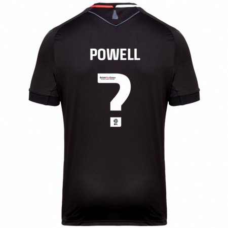 Kandiny Niño Camiseta Owen Powell #0 Negro 2ª Equipación 2024/25 La Camisa Chile