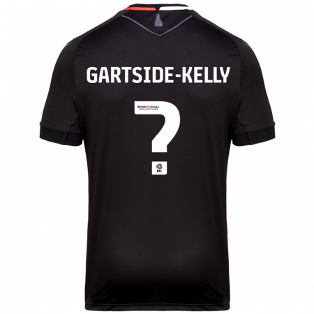 Kandiny Niño Camiseta Gabriel Gartside-Kelly #0 Negro 2ª Equipación 2024/25 La Camisa Chile