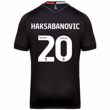 Kandiny Niño Camiseta Sead Hakšabanović #20 Negro 2ª Equipación 2024/25 La Camisa Chile