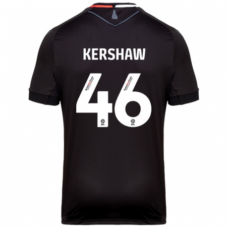 Kandiny Niño Camiseta Ben Kershaw #46 Negro 2ª Equipación 2024/25 La Camisa Chile