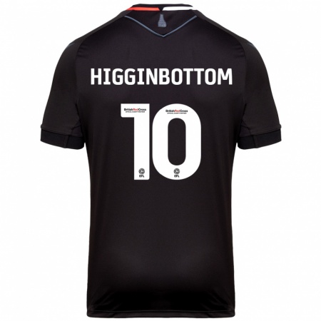 Kandiny Niño Camiseta Alice Higginbottom #10 Negro 2ª Equipación 2024/25 La Camisa Chile