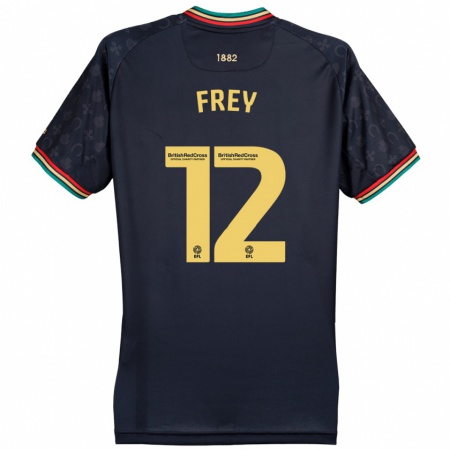 Kandiny Niño Camiseta Michael Frey #12 Azul Marino Oscuro 2ª Equipación 2024/25 La Camisa Chile