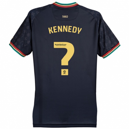 Kandiny Niño Camiseta Rico Kennedy #0 Azul Marino Oscuro 2ª Equipación 2024/25 La Camisa Chile