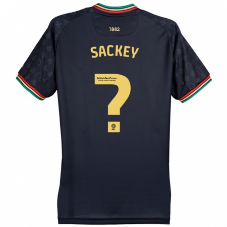 Kandiny Niño Camiseta Samuel Sackey #0 Azul Marino Oscuro 2ª Equipación 2024/25 La Camisa Chile