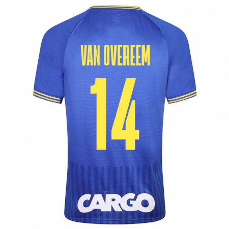 Kandiny Niño Camiseta Joris Van Overeem #14 Blanco 2ª Equipación 2024/25 La Camisa Chile