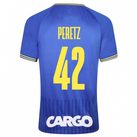 Kandiny Niño Camiseta Dor Peretz #42 Blanco 2ª Equipación 2024/25 La Camisa Chile