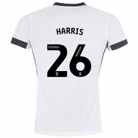 Kandiny Niño Camiseta Luke Harris #26 Blanco Negro 2ª Equipación 2024/25 La Camisa Chile