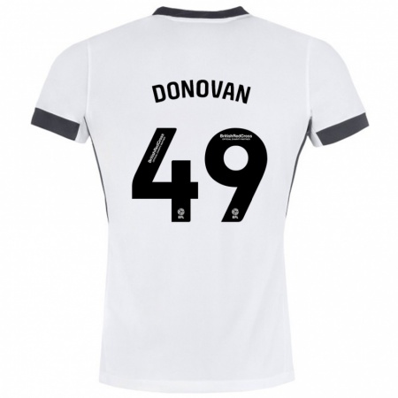 Kandiny Niño Camiseta Romelle Donovan #49 Blanco Negro 2ª Equipación 2024/25 La Camisa Chile