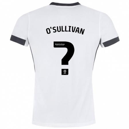 Kandiny Niño Camiseta William O'sullivan #0 Blanco Negro 2ª Equipación 2024/25 La Camisa Chile