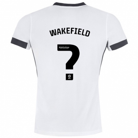 Kandiny Niño Camiseta Kieran Wakefield #0 Blanco Negro 2ª Equipación 2024/25 La Camisa Chile