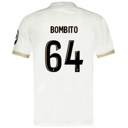 Kandiny Niño Camiseta Moïse Bombito #64 Blanco Dorado 2ª Equipación 2024/25 La Camisa Chile