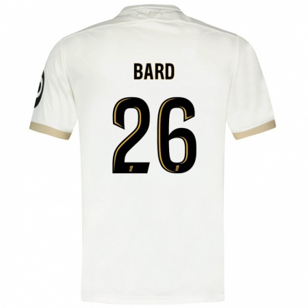 Kandiny Niño Camiseta Melvin Bard #26 Blanco Dorado 2ª Equipación 2024/25 La Camisa Chile