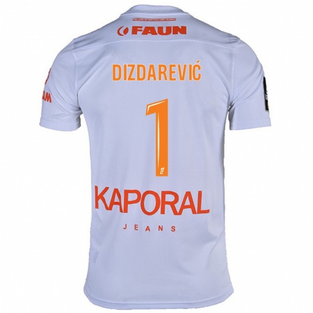 Kandiny Niño Camiseta Belmin Dizdarevic #1 Blanco 2ª Equipación 2024/25 La Camisa Chile