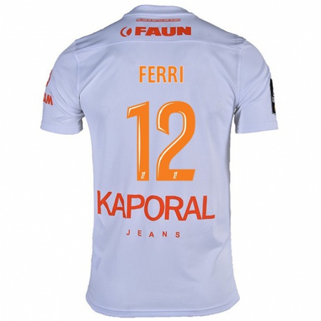 Kandiny Niño Camiseta Jordan Ferri #12 Blanco 2ª Equipación 2024/25 La Camisa Chile