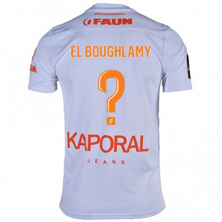 Kandiny Niño Camiseta Adam El Boughlamy #0 Blanco 2ª Equipación 2024/25 La Camisa Chile