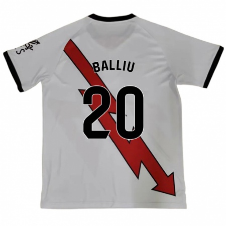 Kandiny Niño Camiseta Iván Balliu #20 Rojo 2ª Equipación 2024/25 La Camisa Chile