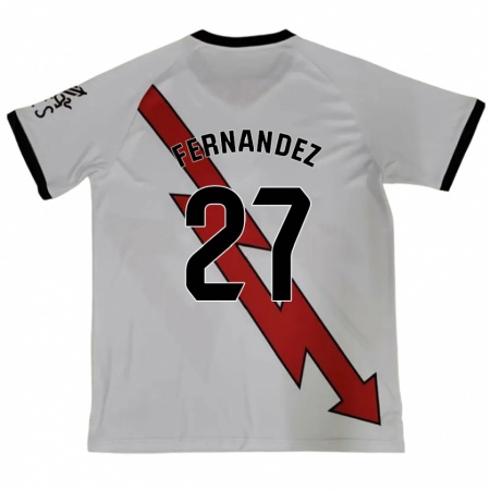 Kandiny Niño Camiseta Pelayo Fernández #27 Rojo 2ª Equipación 2024/25 La Camisa Chile