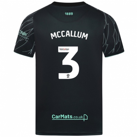 Kandiny Niño Camiseta Sam Mccallum #3 Negro Verde 2ª Equipación 2024/25 La Camisa Chile