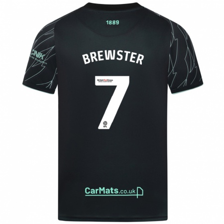 Kandiny Niño Camiseta Rhian Brewster #7 Negro Verde 2ª Equipación 2024/25 La Camisa Chile